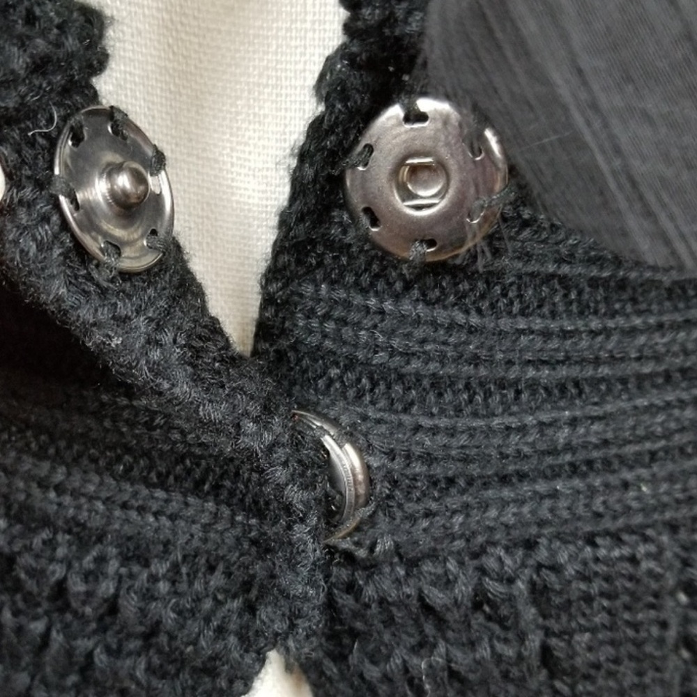 Cache Black Ruffled Cardigan - Picture 12 of 16